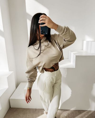 Bluza damska OLAVOGA APERIO 2026 szara - FashionPlace - 1