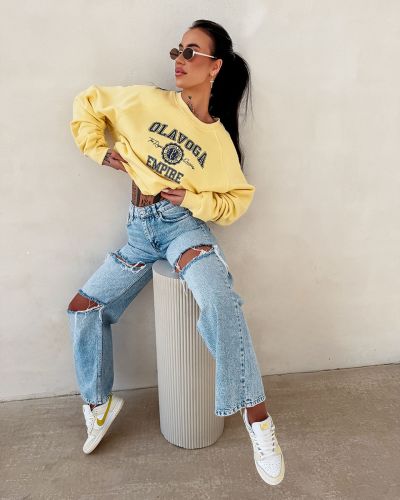 Bluza damska OLAVOGA AMARIS 2026 żółta - FashionPlace - 1