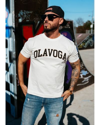 T-shirt męski OLAVOGA ROQA 2026 ecru - FashionPlace - 2