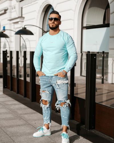 Bluza męska OLAVOGA TENGO 2026 jasno niebieska - FashionPlace - 4