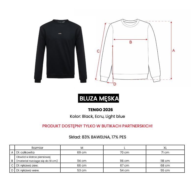 Bluza męska OLAVOGA TENGO 2026 jasno niebieska