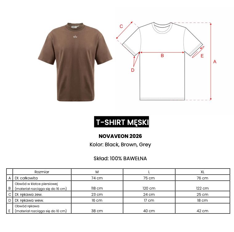 T-shirt męski OLAVOGA NOVAVEON 2026 szary