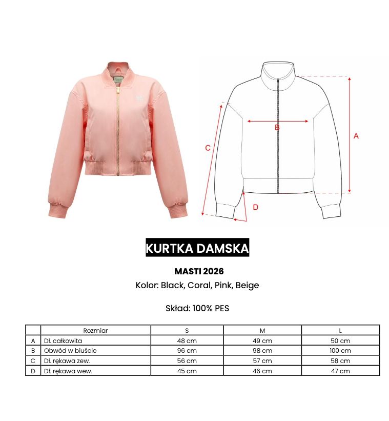 Kurtka damska OLAVOGA MASTI 2026 coral