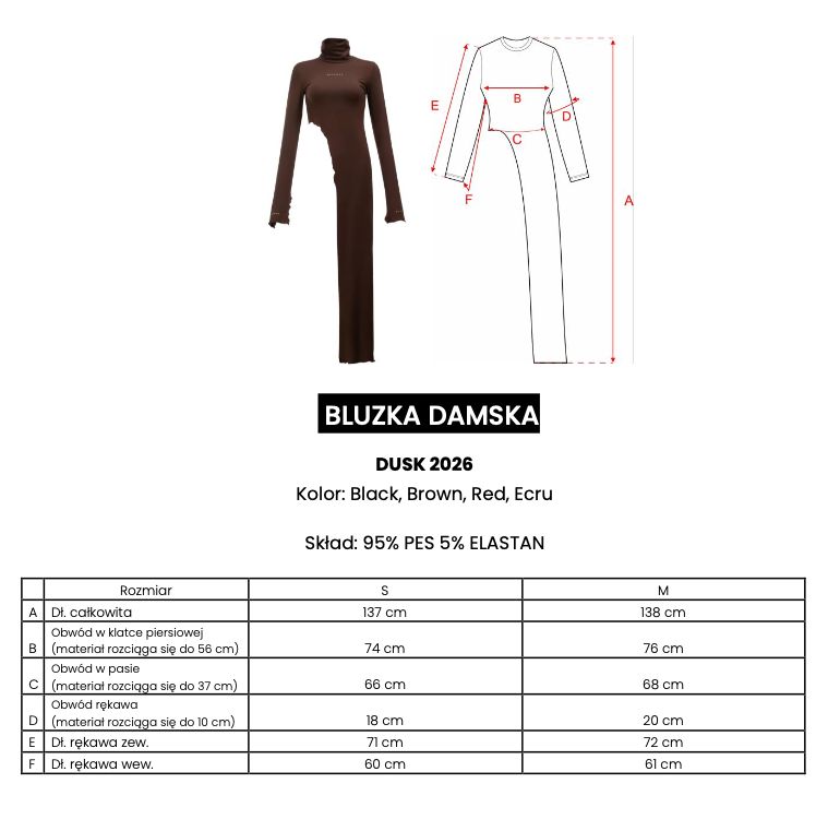 Bluzka damska OLAVOGA DUSK 2026 czerń