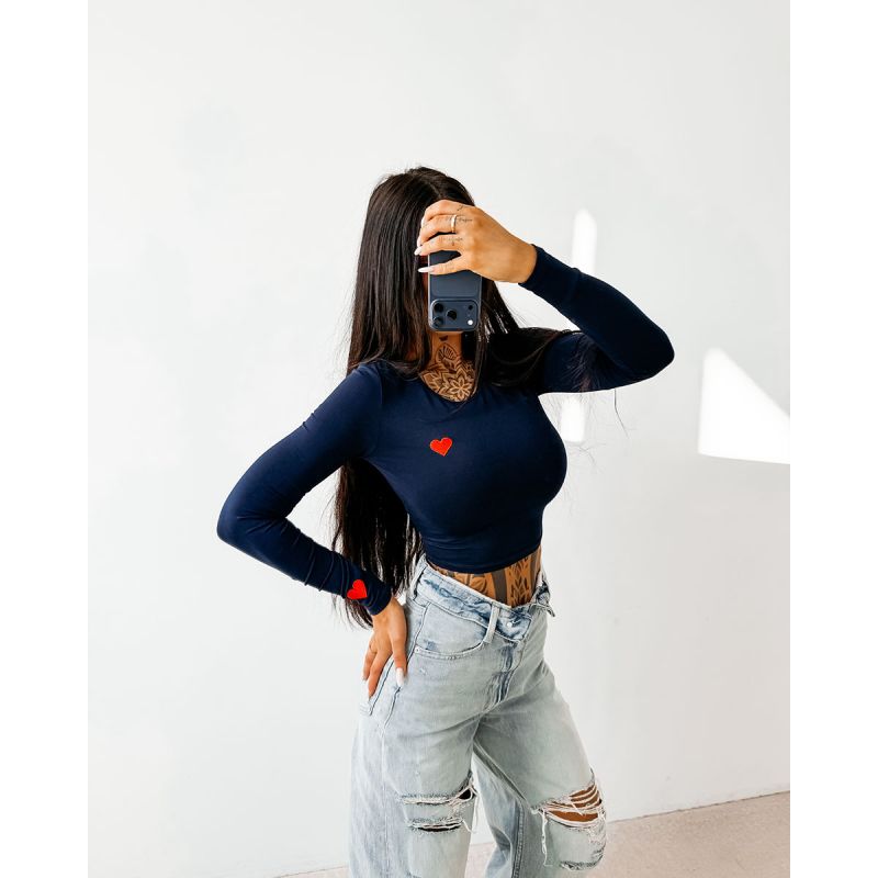 Bluzka damska OLAVOGA AMORIA 2026 navy blue - FashionPlace - 1
