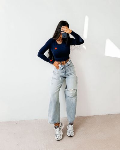 Bluzka damska OLAVOGA AMORIA 2026 navy blue - FashionPlace - 4