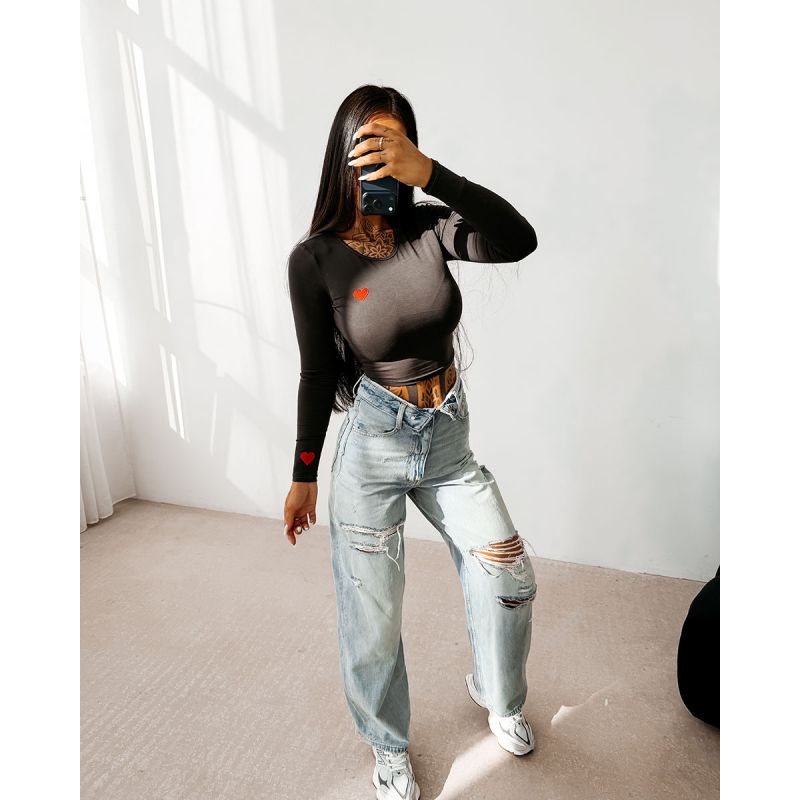 Bluzka damska OLAVOGA AMORIA 2026 grafit - FashionPlace - 2