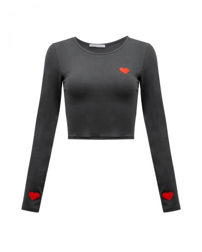 Bluzka damska OLAVOGA AMORIA 2026 grafit - FashionPlace - 4