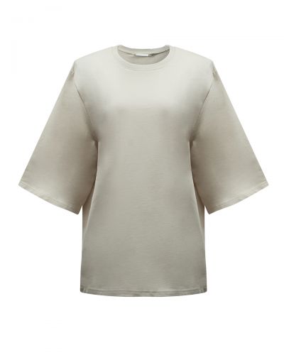 T-shirt damski OLAVOGA FIOAGE 2026 beż - FashionPlace - 4