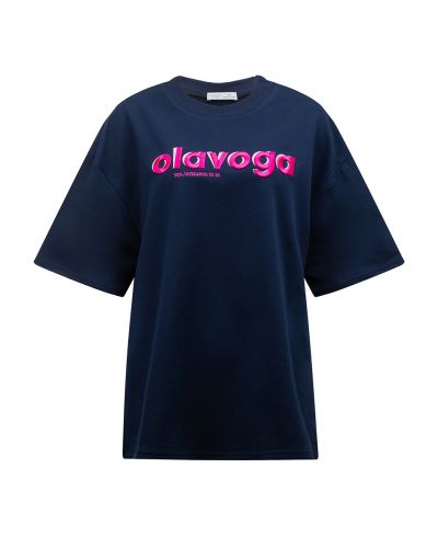 T-shirt damski OLAVOGA NIMUE 2026 navy blue - FashionPlace - 4
