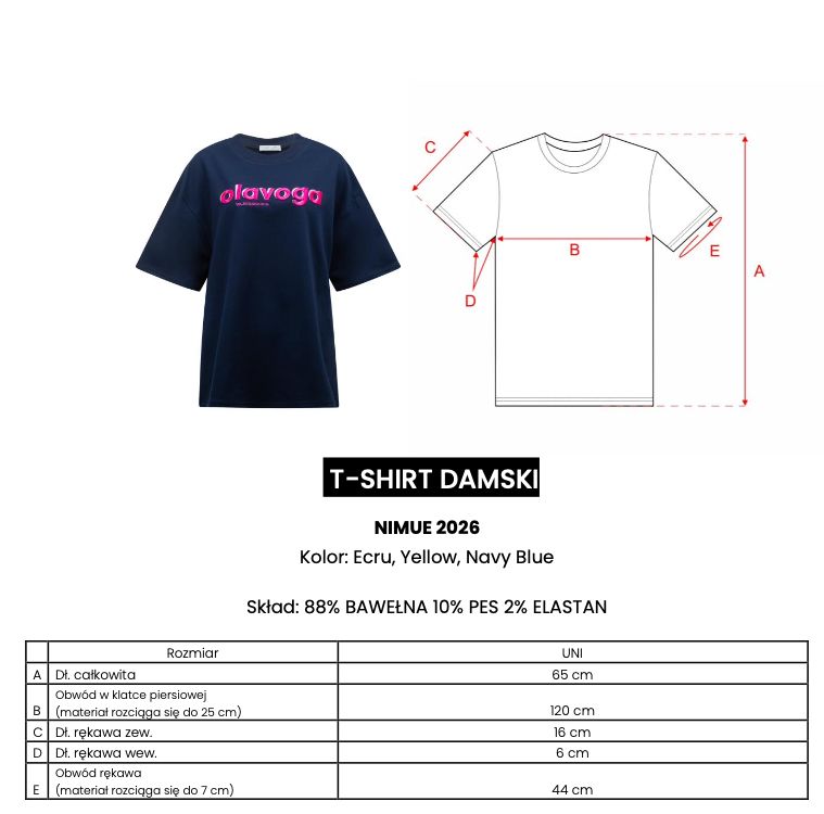 T-shirt damski OLAVOGA NIMUE 2026 ecru