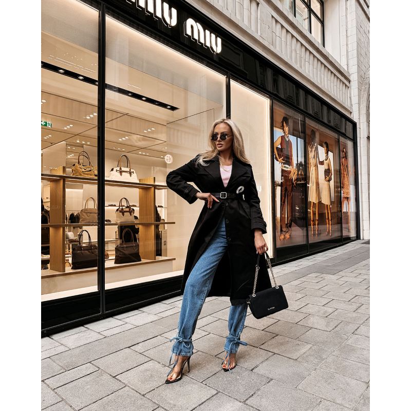 Płaszcz damski OLAVOGA ZYRO 2026 czerń - FashionPlace - 1