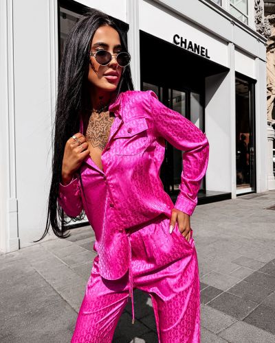 Komplet damski OLAVOGA REUNION 2026 neon róż - FashionPlace - 1