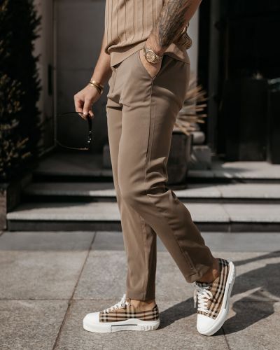 Spodnie męskie OLAVOGA LORENZO 2026 beż - FashionPlace - 3