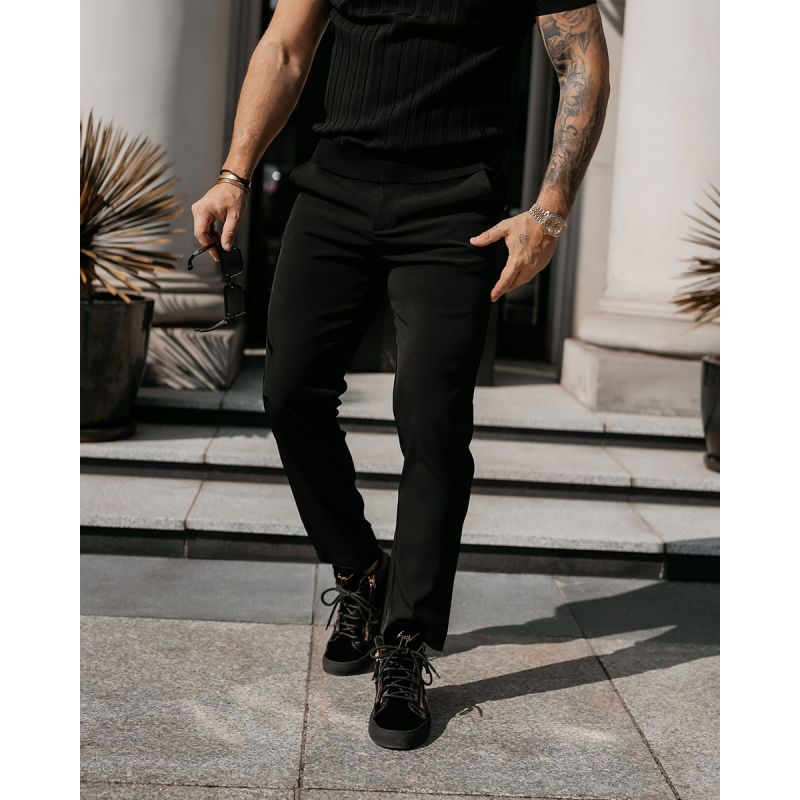 Spodnie męskie OLAVOGA LORENZO 2026 czerń - FashionPlace - 1