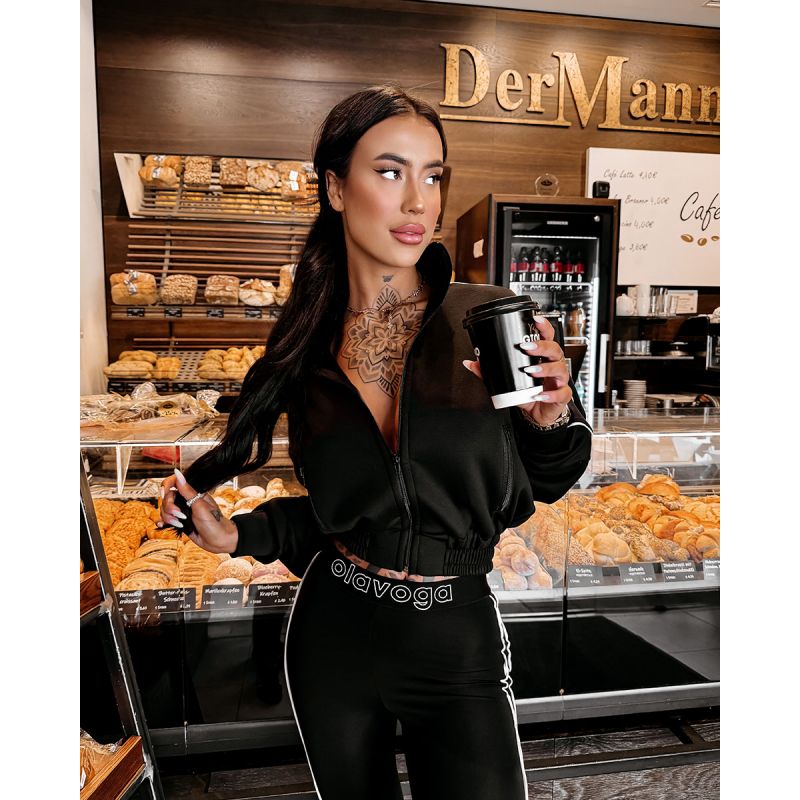 Bluza damska OLAVOGA ROSEA 2026 czerń - FashionPlace - 1