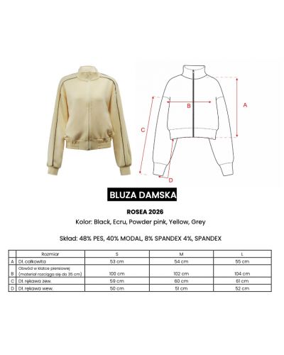 Bluza damska OLAVOGA ROSEA 2026 czerń - FashionPlace - 5