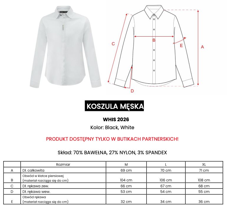 Koszula męska OLAVOGA WHIS 2026 biała