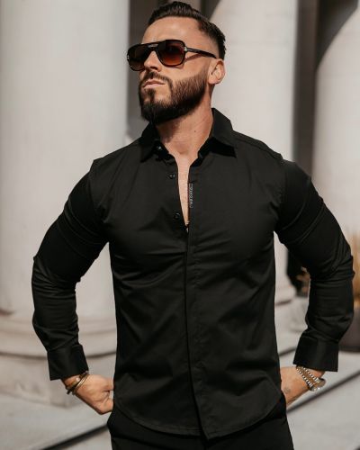 Koszula męska OLAVOGA WHIS 2026 czerń - FashionPlace - 2