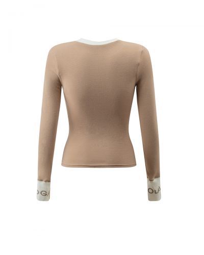 Bluzka damska OLAVOGA ELISEA 2026 beż + ecru - FashionPlace - 7