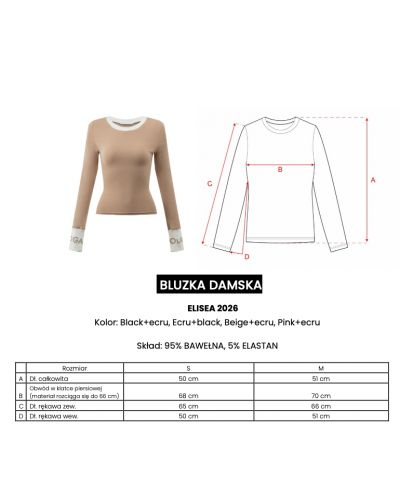 Bluzka damska OLAVOGA ELISEA 2026 beż + ecru - FashionPlace - 8