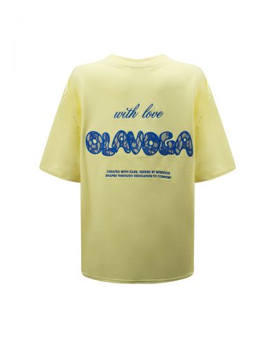 T-shirt damski OLAVOGA SOREYA 2026 żółty - FashionPlace - 6