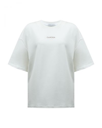 T-shirt damski OLAVOGA SOREYA 2026 ecru - FashionPlace - 4