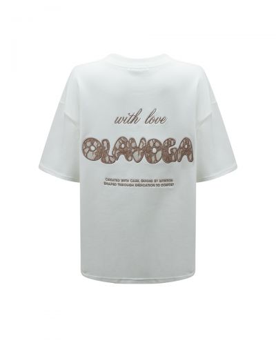 T-shirt damski OLAVOGA SOREYA 2026 ecru - FashionPlace - 7