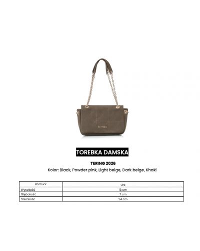 Torebka damska OLAVOGA TERING 2025 róż - FashionPlace - 5