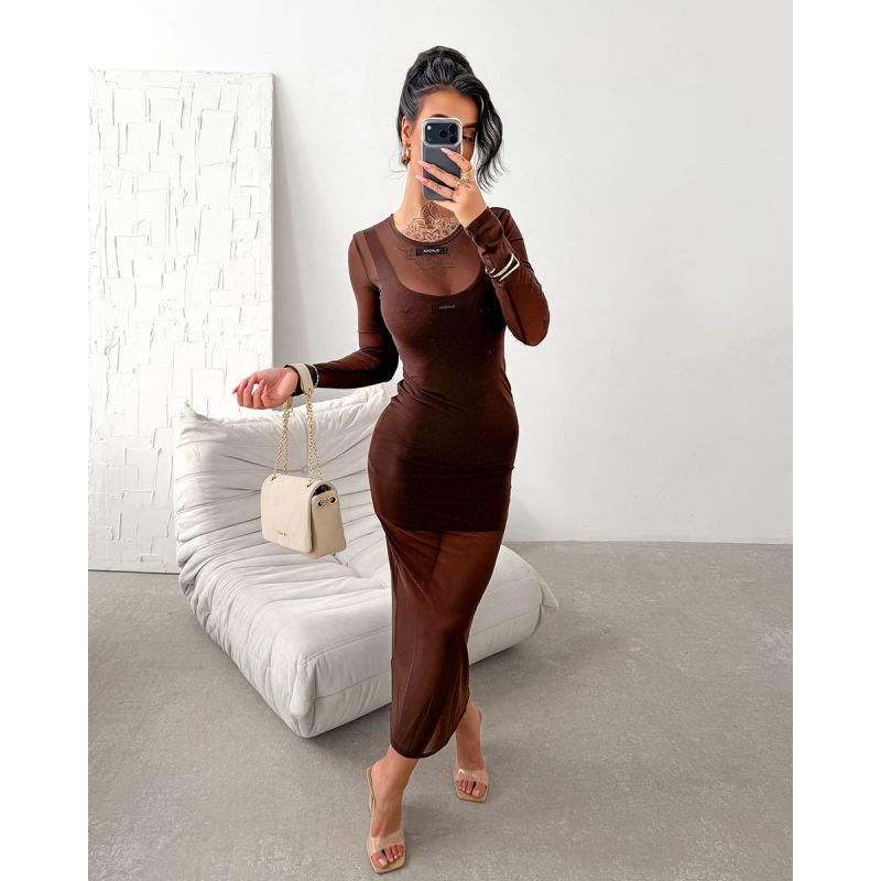 Sukienka OLAVOGA DRASY 2026 brąz - FashionPlace - 1