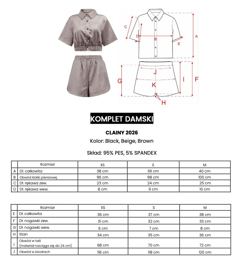 Komplet damski OLAVOGA CLAINY 2026 beż