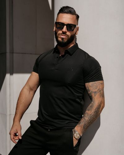 T-shirt męski OLAVOGA ZAIN 2026 czerń - FashionPlace - 1