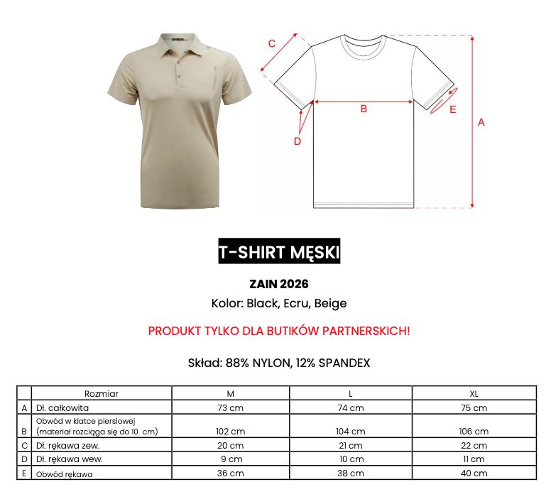 T-shirt męski OLAVOGA ZAIN 2026 czerń