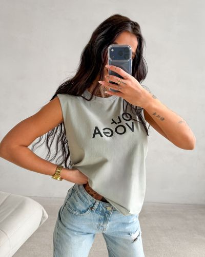 Top damski OLAVOGA RAYKIING 2026 khaki - FashionPlace - 1