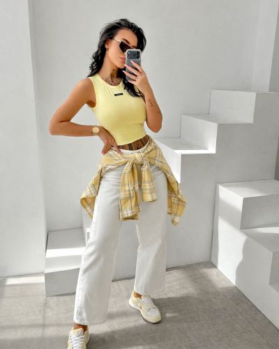 Top damski OLAVOGA DAYBREAK 2026 bananowy - FashionPlace - 1