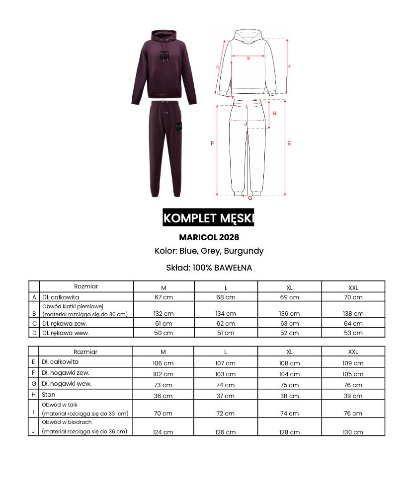 Komplet męski OLAVOGA MARICOL 2026 szary