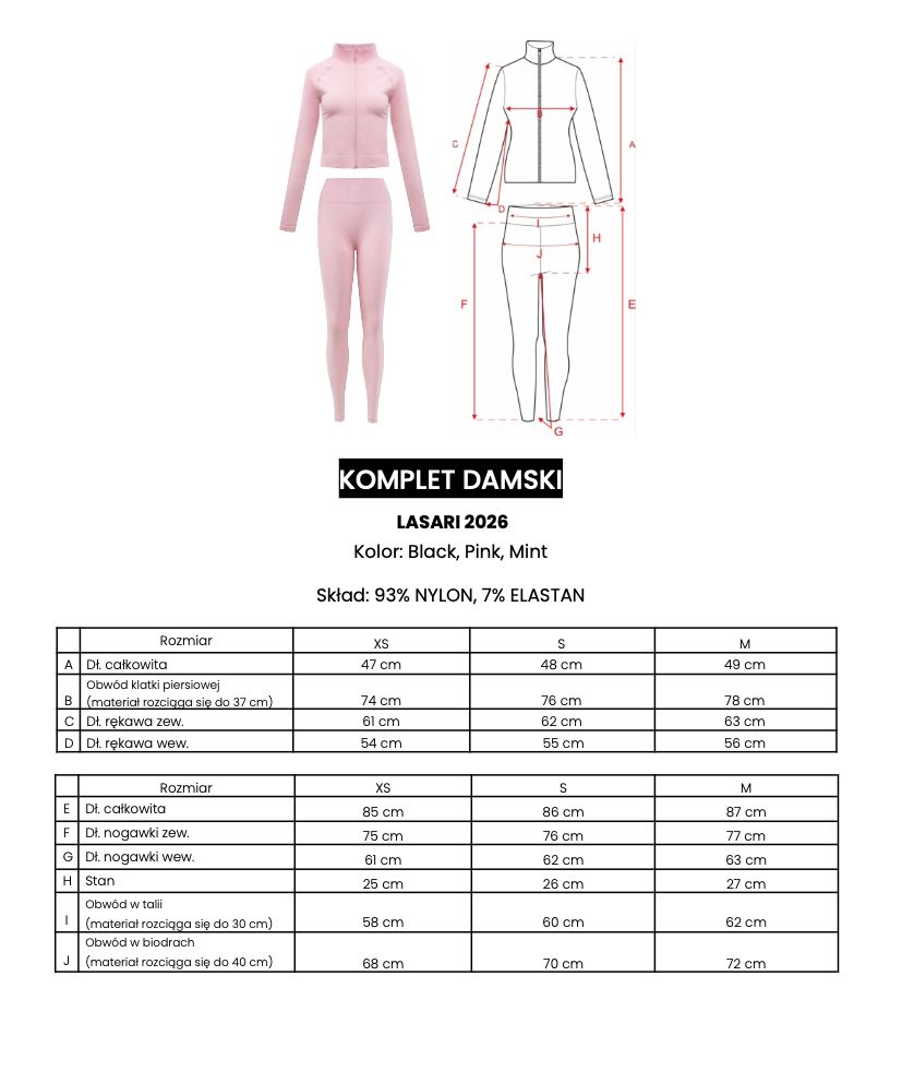 Komplet damski OLAVOGA LASARI 2026 czerń