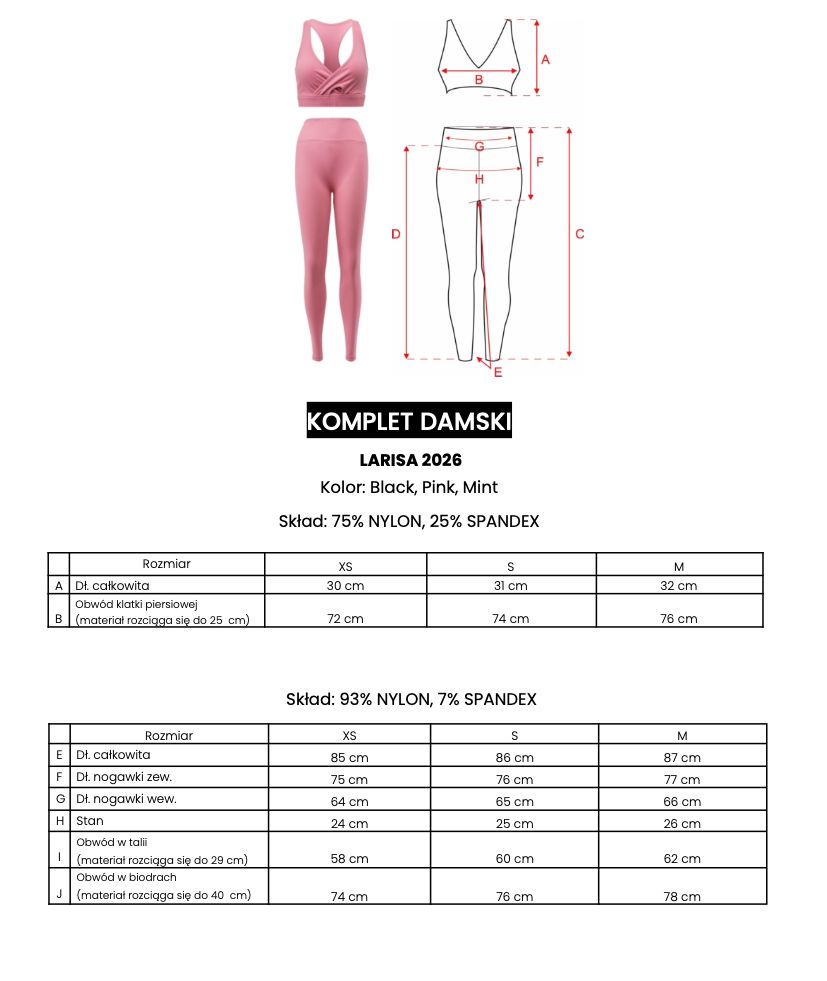 Komplet damski OLAVOGA LARISA 2026 czerń