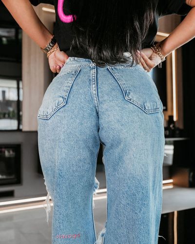 Spodnie damskie OLAVOGA CELABU 2026 niebieskie - FashionPlace - 5