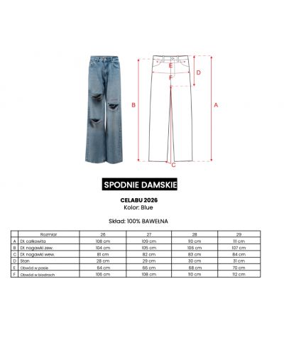 Spodnie damskie OLAVOGA CELABU 2026 niebieskie - FashionPlace - 10