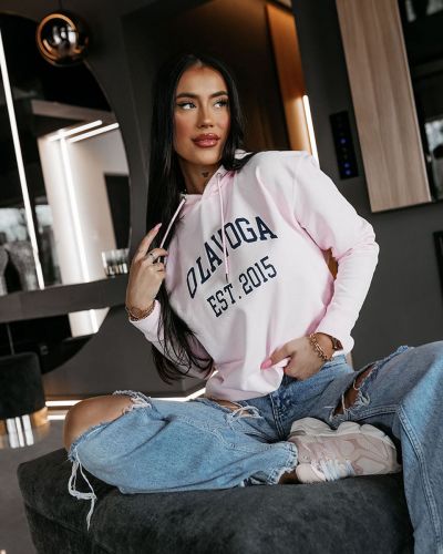 Bluza damska OLAVOGA KIRION 2026 pudrowy róż - FashionPlace - 1