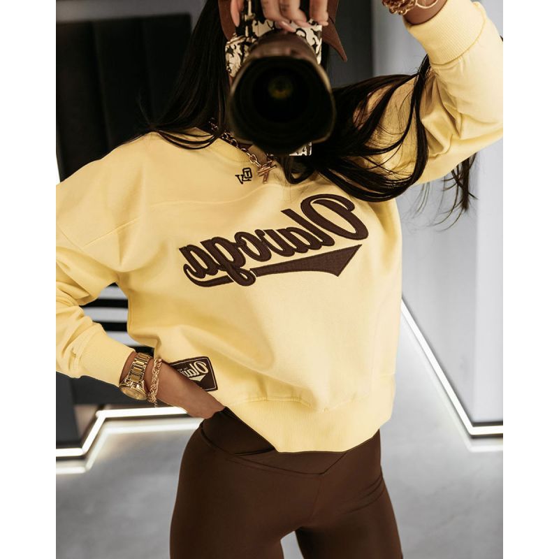 Bluza damska OLAVOGA YALEE 2026 żółta - FashionPlace - 1