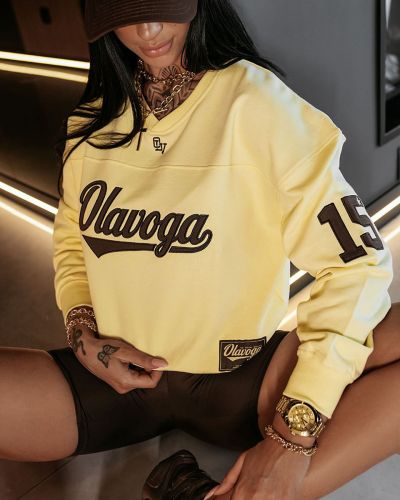 Bluza damska OLAVOGA YALEE 2026 żółta - FashionPlace - 2
