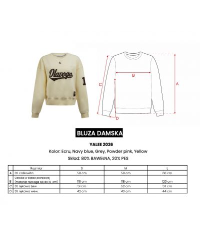 Bluza damska OLAVOGA YALEE 2026 szara - FashionPlace - 10