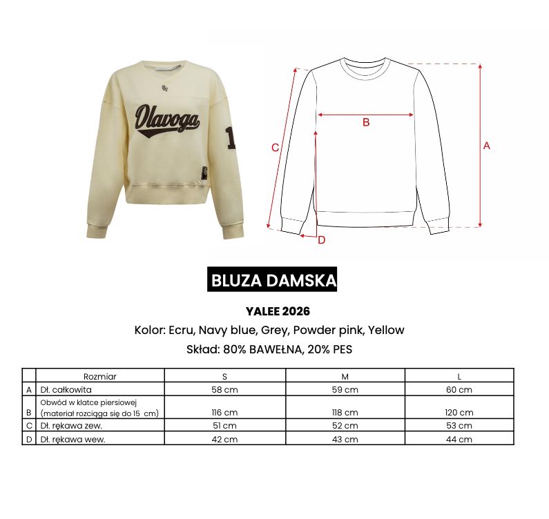 Bluza damska OLAVOGA YALEE 2026 ecru