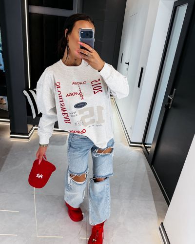 Bluza damska OLAVOGA APARE 2026 szara - FashionPlace - 1