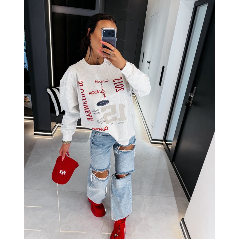 Bluza damska OLAVOGA APARE 2026 szara - FashionPlace - 1