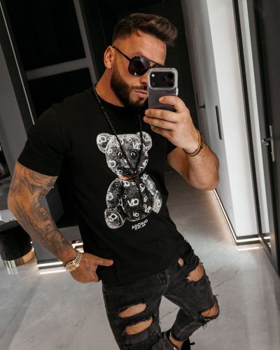 T-shirt męski OLAVOGA TADY 2026 czerń - FashionPlace - 1