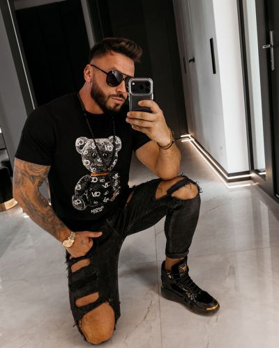 T-shirt męski OLAVOGA TADY 2026 czerń - FashionPlace - 3