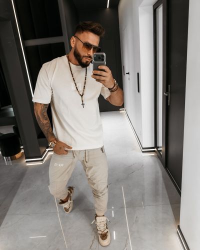 T-shirt męski OLAVOGA BARSON 2026 ecru - FashionPlace - 2